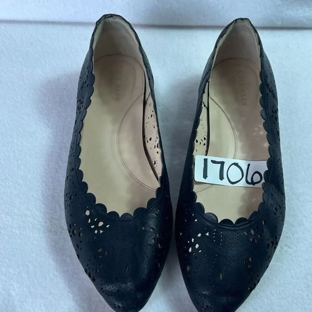 Cole Haan Shoes Women 9B Callie Perforated Leather Scallop Paisley Floral
